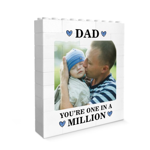 Personalised Dad Building Photo Block Gift For Fathers Day