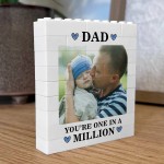 Personalised Dad Building Photo Block Gift For Fathers Day