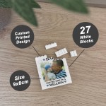 Personalised Dad Building Photo Block Gift For Fathers Day
