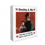 Daddy And Me Plaque Brick Photo Block Gift For Fathers Day