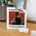 Daddy And Me Plaque Brick Photo Block Gift For Fathers Day