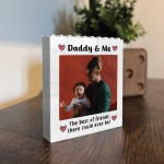 Daddy And Me Plaque Brick Photo Block Gift For Fathers Day