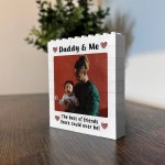 Daddy And Me Plaque Brick Photo Block Gift For Fathers Day