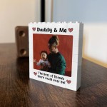 Daddy And Me Plaque Brick Photo Block Gift For Fathers Day