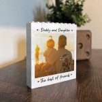 Daddy And Daughter Plaque Brick Photo Block Gift For Fathers Day