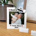Personalised Brick Photo Block Gift For Fathers Day Birthday