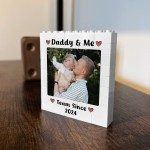 Personalised Brick Photo Block Gift For Fathers Day Birthday