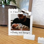 Personalised Gift For Fathers Day Birthday Brick Photo Block