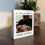 Personalised Gift For Fathers Day Birthday Brick Photo Block