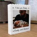 Personalised Gift For Fathers Day Birthday Brick Photo Block