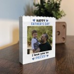 Personalised Photo Block Happy Fathers Day Gift For Daddy Dad