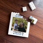 Personalised Photo Block Happy Fathers Day Gift For Daddy Dad