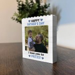 Personalised Photo Block Happy Fathers Day Gift For Daddy Dad