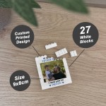Personalised Photo Block Happy Fathers Day Gift For Daddy Dad