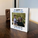 Personalised Photo Block Happy Fathers Day Gift For Daddy Dad