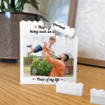 Personalised Photo Block Thank You Gift For Daddy Dad Grandad