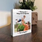 Personalised Photo Block Thank You Gift For Daddy Dad Grandad
