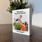 Personalised Photo Block Thank You Gift For Daddy Dad Grandad