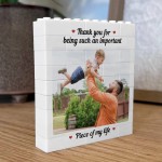 Personalised Photo Block Thank You Gift For Daddy Dad Grandad