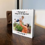 Personalised Photo Block Thank You Gift For Daddy Dad Grandad