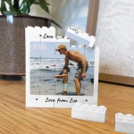 Personalised Fathers Day Photo Block Fathers Day Gift Love You