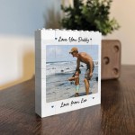 Personalised Fathers Day Photo Block Fathers Day Gift Love You