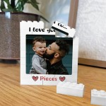 Personalised Brick Photo Block Gift for Dad For Fathers Day