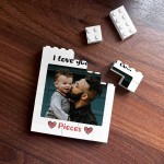 Personalised Brick Photo Block Gift for Dad For Fathers Day