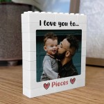 Personalised Brick Photo Block Gift for Dad For Fathers Day