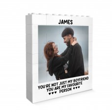 Personalised Photo Block Anniversary Gift For Boyfriend