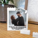 Personalised Photo Block Anniversary Gift For Boyfriend
