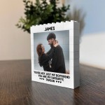Personalised Photo Block Anniversary Gift For Boyfriend