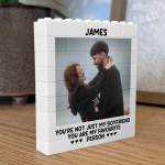 Personalised Photo Block Anniversary Gift For Boyfriend