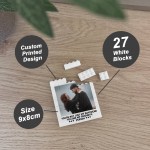 Personalised Photo Block Anniversary Gift For Boyfriend