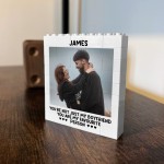 Personalised Photo Block Anniversary Gift For Boyfriend
