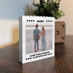 Personalised Photo Block Anniversary Gift For Boyfriend Husband 