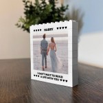 Personalised Photo Block Anniversary Gift For Boyfriend Husband 