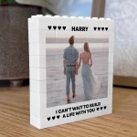 Personalised Photo Block Anniversary Gift For Boyfriend Husband 