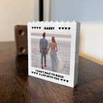 Personalised Photo Block Anniversary Gift For Boyfriend Husband 