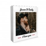 Couple Photo Block Gift for Boyfriend Girlfriend Husband