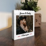Couple Photo Block Gift for Boyfriend Girlfriend Husband