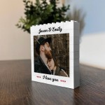 Couple Photo Block Gift for Boyfriend Girlfriend Husband