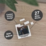Couple Photo Block Gift for Boyfriend Husband Building Blocks