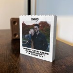 Couple Photo Block Gift for Boyfriend Husband Building Blocks