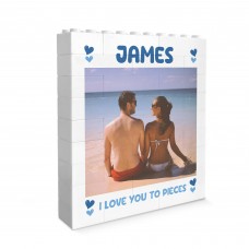 Personalised Photo Block Anniversary Gift For Husband Boyfriend