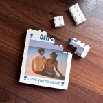 Personalised Photo Block Anniversary Gift For Husband Boyfriend