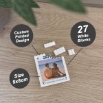 Personalised Photo Block Anniversary Gift For Husband Boyfriend