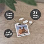 Personalised Love You To Pieces Photo Block Gift for Boyfriend