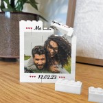 Personalised Photo Block Gift for Couple ME & YOU Boyfriend Gift