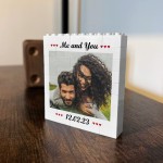 Personalised Photo Block Gift for Couple ME & YOU Boyfriend Gift